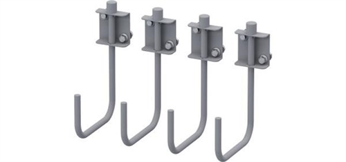 KargoMaster 40053 Steel Swivel J Multi Purpose Hook Shelf Mount - 4 Pack