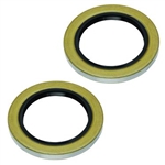 Tekonsha Trailer Wheel Bearing Grease Seal For 12" x 2" Brakes, 3.38" OD, 2.2" ID, Set of 2