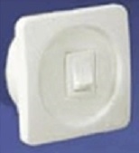 Frilight 48601WHWH Euro Single Rocker Switch - White