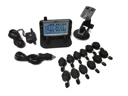 TST TST-507-FT-12 Flow Through Sensor Tire Pressure Monitoring System - Black & White - 12 Pack