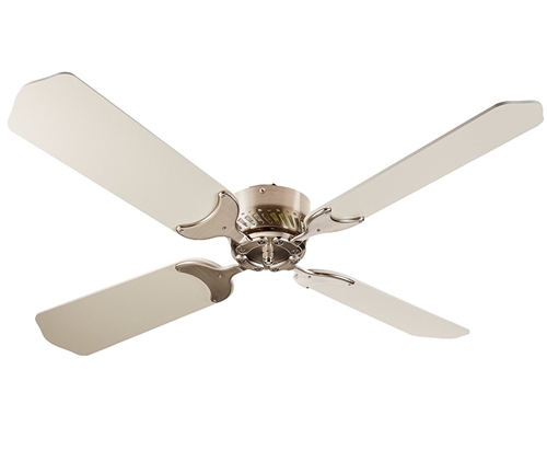 LaSalle Bristol 410TSDC42BNWH RV Ceiling Fan Nickel With White Blades