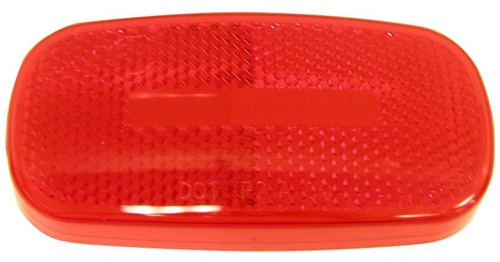 Peterson Replacement Turn Signal Side Marker Light Lens For 562-1, 566-1, 4-1/16" x 2", Red