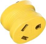 Camco 55222 Power Grip Electrical Adapter - 15 Amp Male to 30 Amp Female