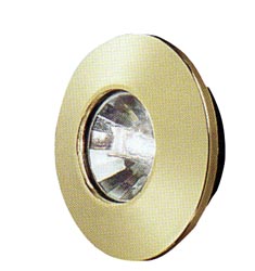 Gustafson AM4014 Brass Halogen RV Ceiling Light With Mounting Collar