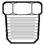 Anderson Metals 121AS-D 1/2" NPT Fitting Plug/Cap