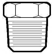 Anderson Metals 121AS-D 1/2" NPT Fitting Plug/Cap