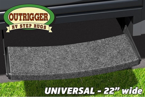 Prest-O-Fit 2-0393 Outrigger Universal Entry Step Rug - 22" - Castle Gray