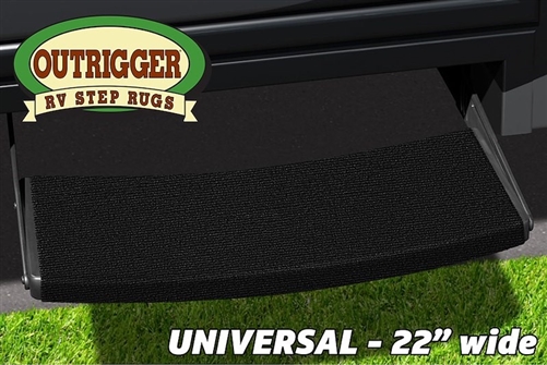 Prest-O-Fit 2-0394 Outrigger Universal Entry Step Rug - 22" - Black Onyx