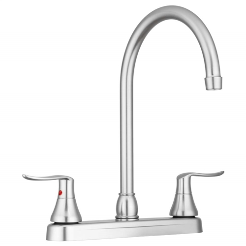 Dura Faucet DF-PK330HLH-SN RV J-Spout Kitchen Faucet - Satin Nickel