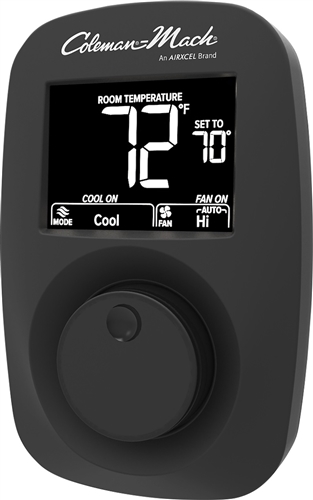 Coleman Mach 9420A382 Digital RV Heat Pump Wall Thermostat - Black