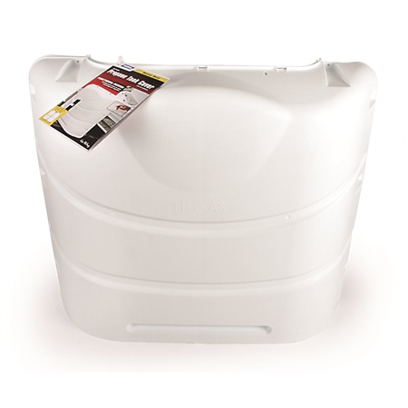 Camco 40542 Heavy Duty RV Propane Tank Cover - Polar White - 30 Lbs