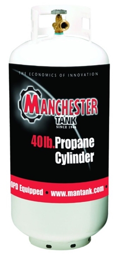 Manchester Tank 1220TC.4 Steel Tank LP Gas Cylinder - 40Lbs