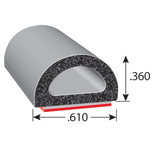 Trim Lok X109ht 50 D Shaped Weather Stripping Rubber Seal 109 Series