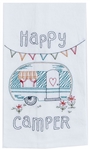 Kay Dee Designs R3011 Happy Camper Embroidered Flour Sack Towel