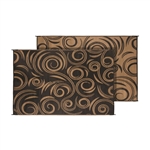 Faulkner 68859 Reversible RV Patio Mat, Brown & Beige Swirl Design - 3' x 5'