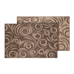 Faulkner 68860 Reversible RV Patio Mat - Brown & Beige Swirl Design - 9' x 12'