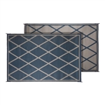 Faulkner 68912 Reversible RV Patio Mat - Blue & Ivory Diamond Design - 9' x 12'