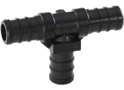 Elkhart Supply 29820 EcoPoly Fresh Water Insert Tee Fitting - 1/2 PEX - Black