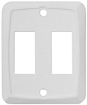 Valterra DG201PB Double Switch Wall Plate - White - 3 Pack