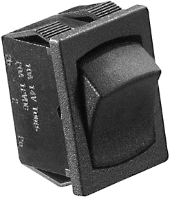 RV Designer S441 10A DC SPST Mon-On/Off Rocker Switch - Black