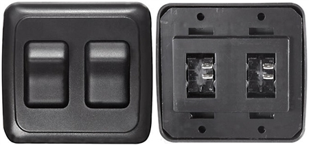 RV Designer S904 AC Replacement Weatherproof Dual Outlet Cover - Black