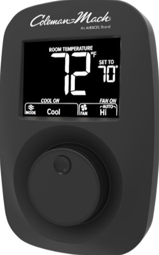 Coleman Mach 8530-3481 Digital Heat Pump RV Thermostat - Black