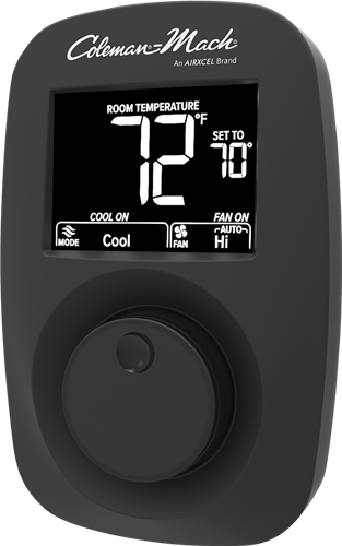 Coleman Mach 8530-3481 Digital Heat Pump RV Thermostat - Black