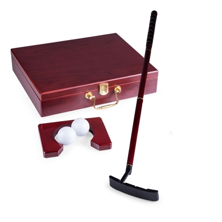 Picnic Time Ace Executive Putter Set - Natural Wood