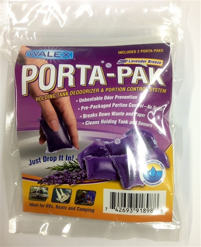 Walex PPPRV2LAV Porta-Pak Holding Tank Deodorizer - Lavender Breeze - 2 Ct