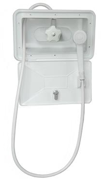 American Brass SHWRBOX-1-WHT Exterior RV Shower Box - White