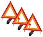 Performance Tool DOT Roadside Emergency Warning Reflective Triangles - Set of 3