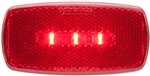 Optronics MCL32RS LED Side Marker Light With White Base - Red