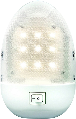 Optronics RVILL33P Single Dome LED Interior Light With Switch - 460 Lumens - Clear Lens