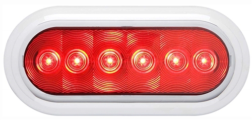 Optronics STL73RK Oval LED Multi-Function Trailer Light - Red