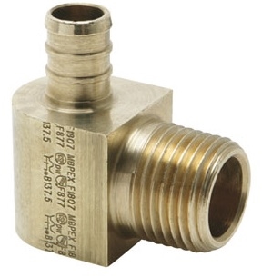 Elkhart Supply 51146 BestPEX Fresh Water Adapter Fitting 1/2 PEX x 1/2 MPT, 90-Degree Elbow