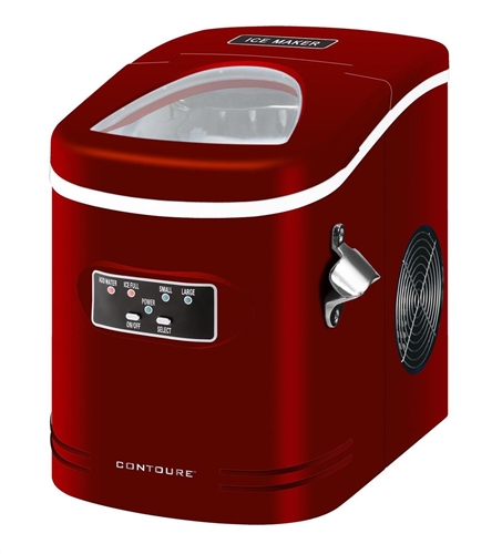 Contoure RV-130R Compact Portable RV Ice Machine - Red