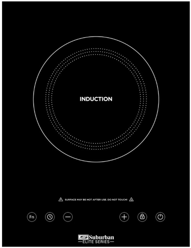 Suburban 3308A Single Burner Glass Induction Cooktop