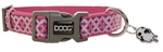 Doog COLPBS-M Toto Pet Collar - 12-18" - Pink/Gray