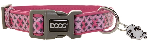 Doog COLPBS-M Toto Pet Collar - 12-18" - Pink/Gray