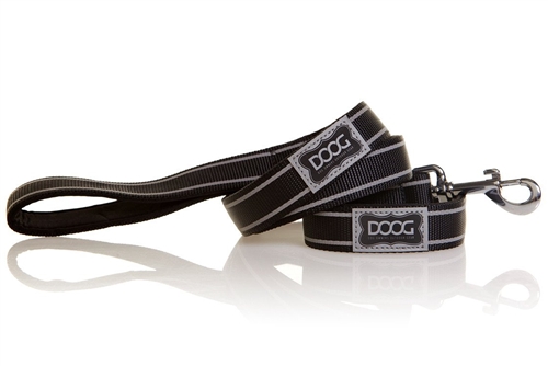 Doog LEADBFL Lassie Pet Leash - 57" - Black/Gray Stripes