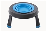 Dexas International PW1304322194 Single Small Elevated Pet Feeder - Pro Blue