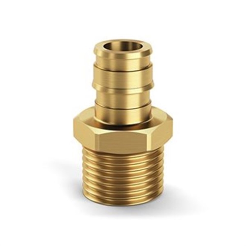 Zurn Pex QQSFC33GXPK1 Freshwater Brass Adapter, 1/2" Hose Barb x 1/2" FPT Swivel