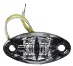 Valterra DG52503VP Dragon's Eye Amber LED Side Marker Light - 2-Wire - Clear Lens