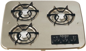 Suburban 3 Burner, Drop-In Cooktop - Stainless Steel