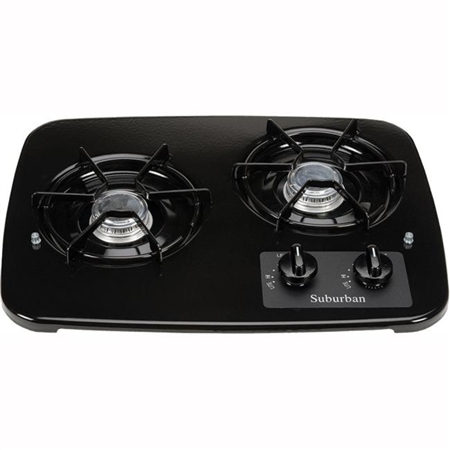 Suburban 2937ABK 2-Burner Drop-In Cooktop - Black