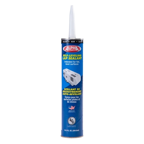 Alpha Systems 1021 Low VOC Self-Leveling Lap Sealant - Black - 10.3 Oz