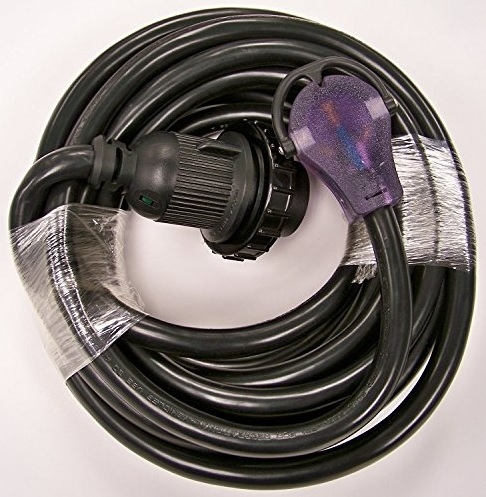 RV Pigtails 72531-25 LT 30 Amp Extension Cord With 30 Amp Marinco Lighted End - 25 Ft