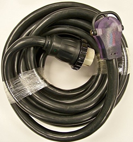 RV Pigtails 72531-50 LT 30 Amp Extension Cord With 30 Amp Marinco Lighted End - 50 Ft