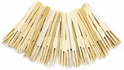 Norpro 190 Two-Prong Bamboo Party Forks - Set of 72