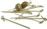 Norpro 191 Bamboo Knot Party Picks - 4.5" - Set of 50